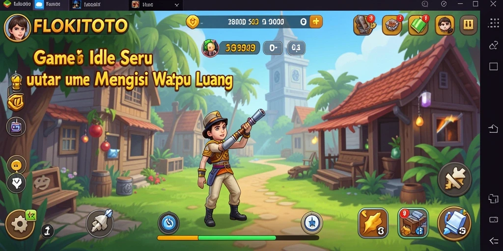Tampilan gameplay FLOKITOTO yang menampilkan mekanisme Idle yang menarik.
