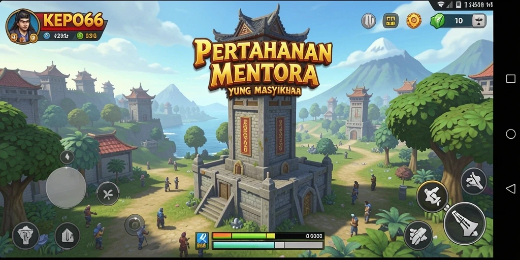 Gameplay KEPO66 yang mendebarkan dalam aksi tower defense.
