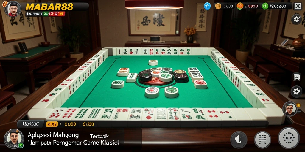Screenshot gameplay MABAR88 menampilkan aksi Mahjong yang mendebarkan.