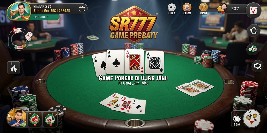 Tampilan gameplay seru dalam aplikasi Poker SR777.
